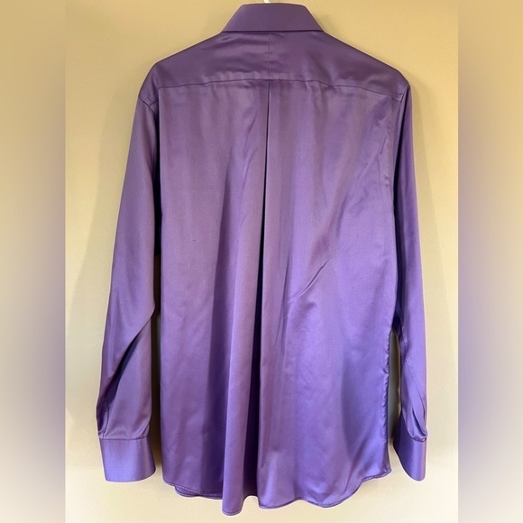 Murano Liquid Cotton Purple Button Down Shirt - Picture 4 of 4